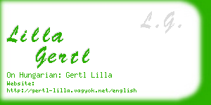 lilla gertl business card